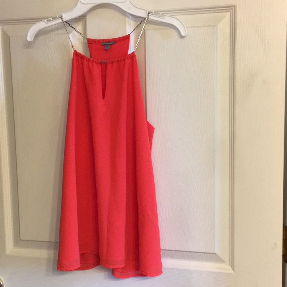NWOT Chain tank top coral size small
